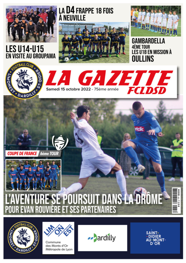 La GAZETTE du FCLDSD - A la UNE 15 octobre 2022