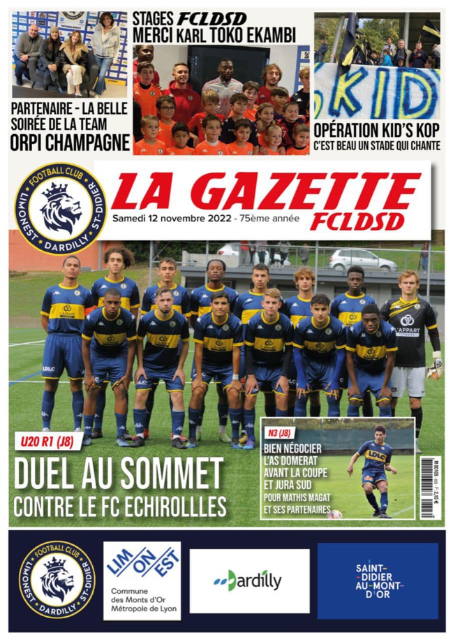 La GAZETTE du FCLDSD - A la UNE 11 novembre 2022