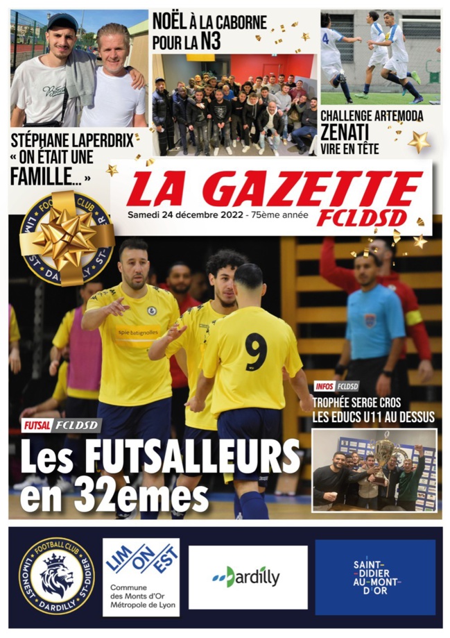 La GAZETTE du FCLDSD - A la UNE samedi 24 décembre