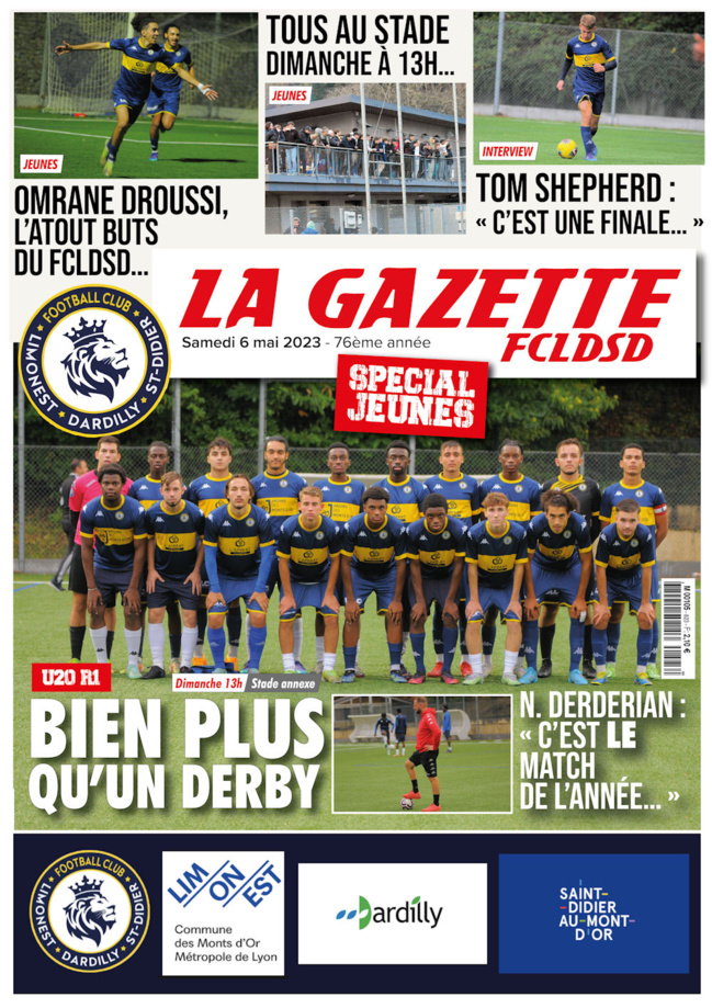 GAZETTE FCLDSD - A la UNE samedi 6 mai...