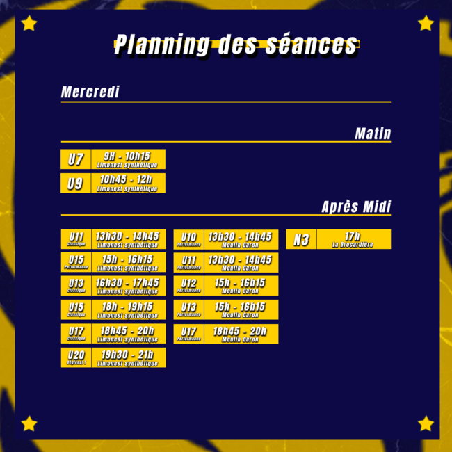 Horaires 2024 - 2025