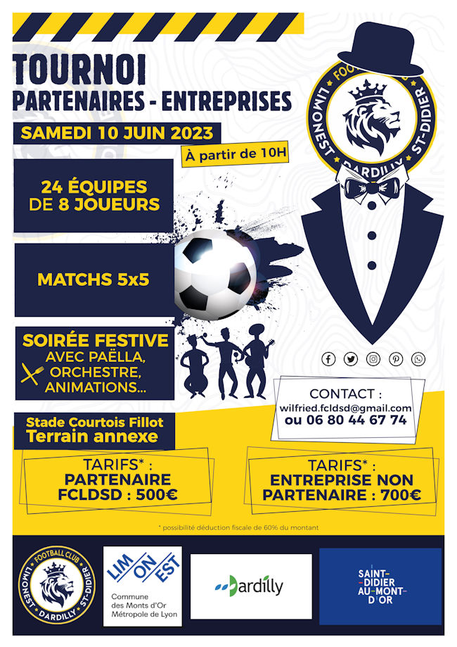 Tournoi Partenaires FCLDSD - Rendez-vous le 10 juin