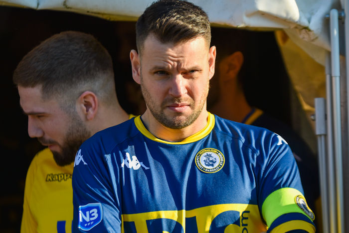 On peut lire toute la concentration et la détermination de Sébastien Faure avant la rencontre face au GFA Rumilly-Vallières. On connait la suite...