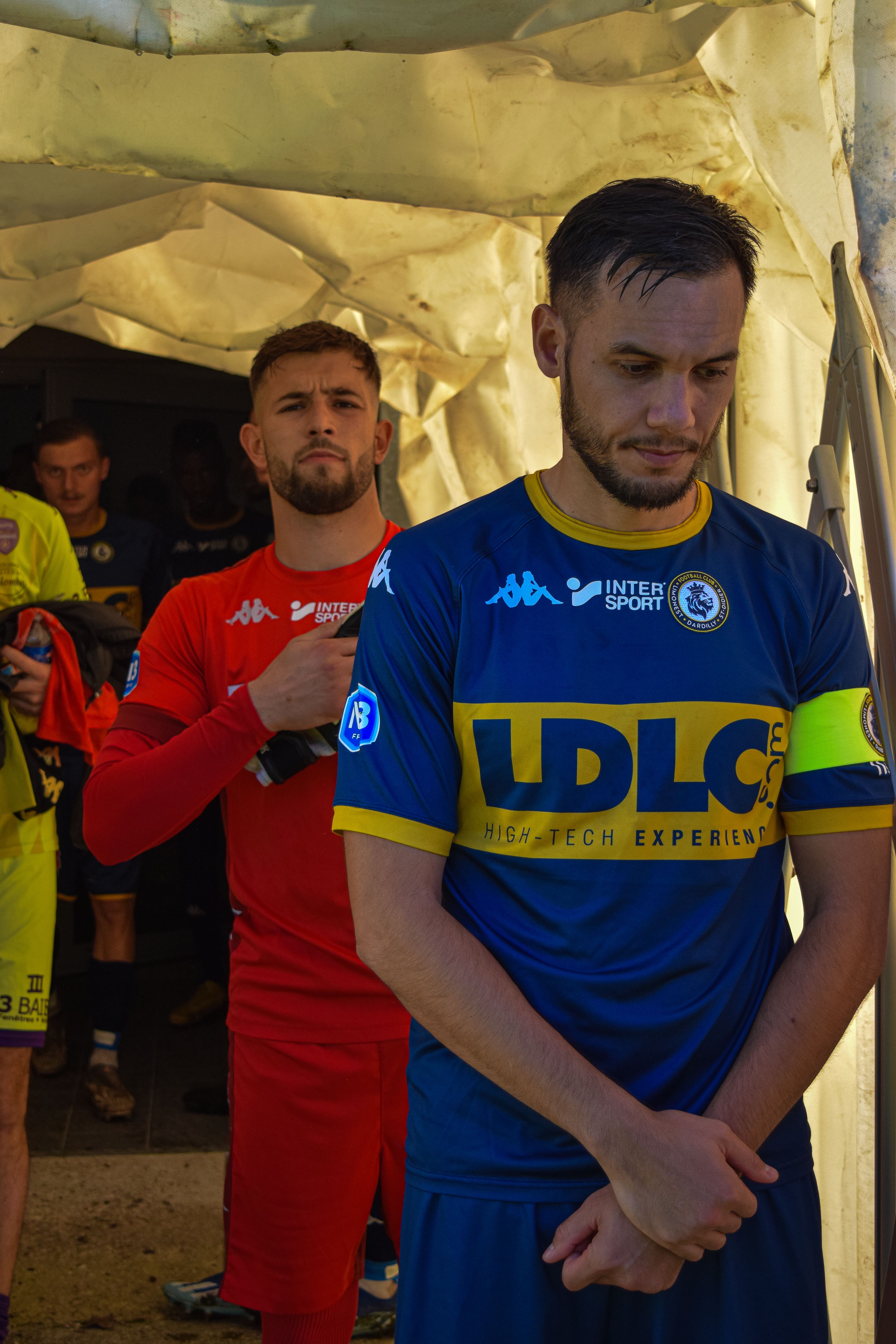 Carneiro et Ranneaud dans le tunnel avant le match face à Hauts-Lyonnais