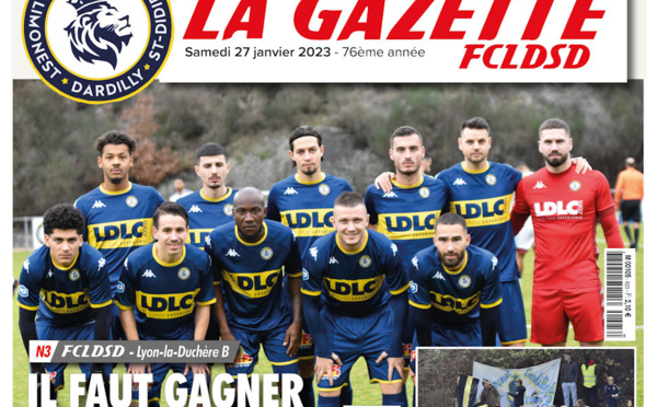 La GAZETTE du FCLDSD - A la UNE samedi 28 janvier