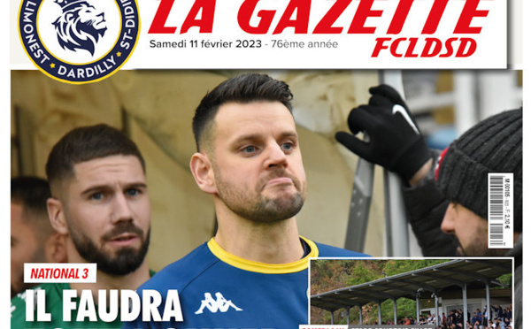 GAZETTE du FCLDSD - A la UNE samedi 11 janvier