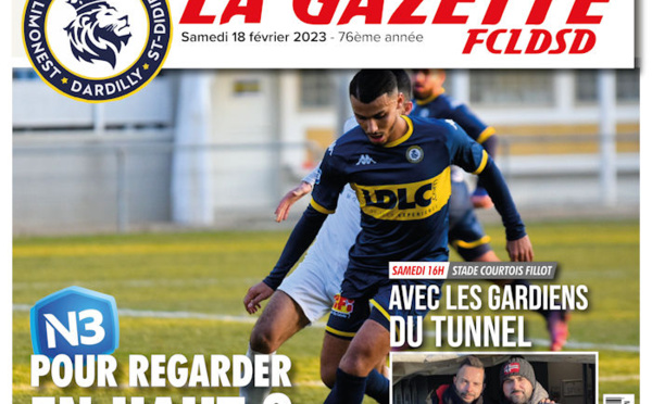 GAZETTE du FCLDSD - A la UNE samedi 18 janvier