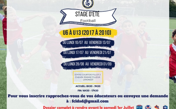 Stages été FCLDSD - C'est parti pour les inscriptions